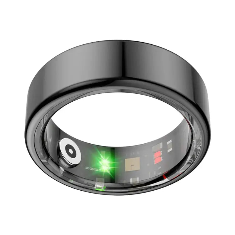 Uni•Q-Ring - Wireless Smart Ring (Stainless Steel Case, Waterproof, Chip RF03, BT Connection, Heart Rate & Sleep Monitoring, Sports Mode) - UniSex + Easy 15-Day Returns - Earbuds (Free Gift), unipods pro 2, Unidopes.co.in