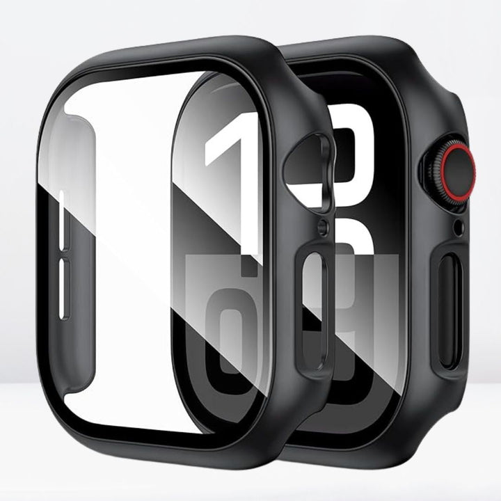 UniProtect 45mm Smartwatch Bumper Case - Hybrid Shell with Built-In Tempered Glass, Matte Black | Watch Not Included