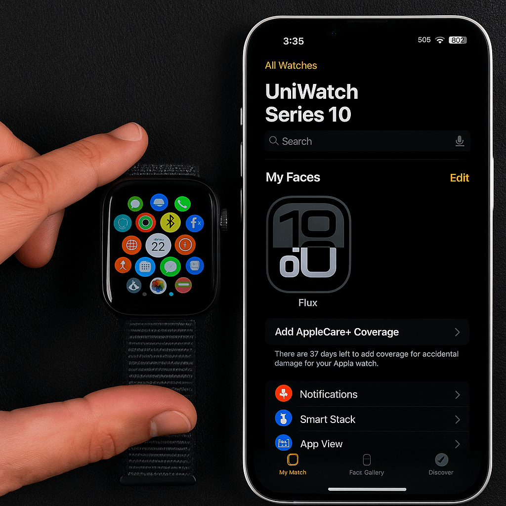 UniWatch Series 10: OG With Logo 45mm - [GPS + Cellular] Advanced Health & Fitness Tracker with Always-On Retina Display + Extra Strap FREE Inside Box
