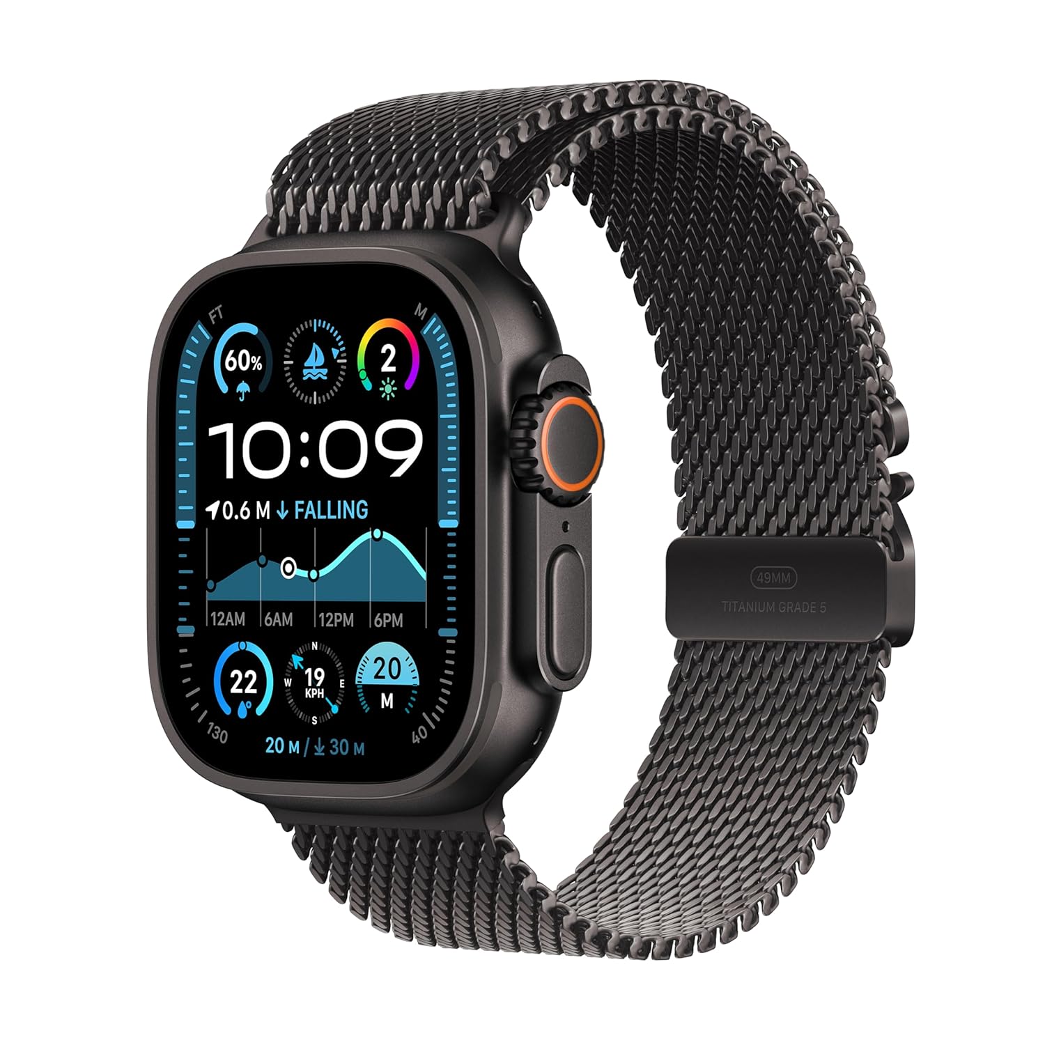UniWatch Ultra 2 Series 9: Black Titanium SUPER OG with LOGO - Extra Strap & AirPods FREE Inside Box