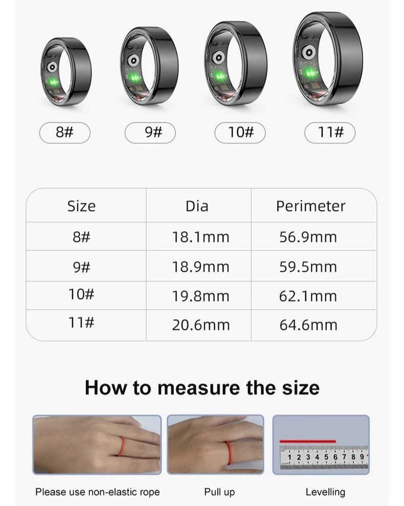 Uni•Q-Ring - Wireless Smart Ring (Stainless Steel Case, Waterproof, Chip RF03, BT Connection, Heart Rate & Sleep Monitoring, Sports Mode) - UniSex + Easy 15-Day Returns - Earbuds (Free Gift), unipods pro 2, Unidopes.co.in