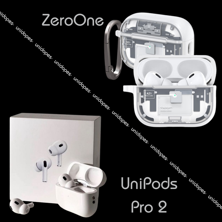 UniPods Pro 2 ANC Earbuds + Zero•One Protective Case (White) - Noise Cancelling, Wireless Charging, Magnetic Fit Cover, Type-C | 1-Year Warranty & 15-Day Returns