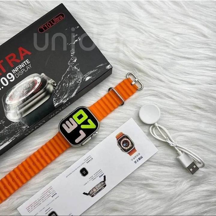 UniWatch T10 49mm Smartwatch - Always-On Display, Bluetooth Calling, Metal Screw Bezel, Heart Rate & Sleep Tracking | Earbuds Combo Available | 1-Year Warranty